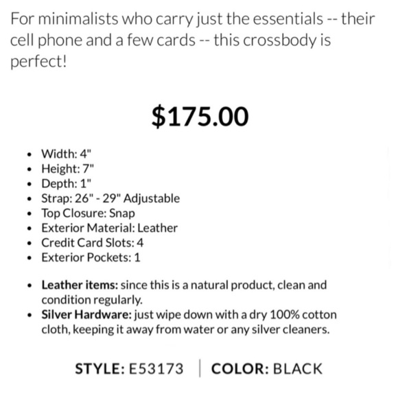 BRIGHTON Toledo Phone Organizer in Leather Black Croco Minimalist Crossbody - Picture 5 of 12